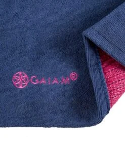 Gaiam Grippy Yoga Mat Towel -Swim Equip 5668994089128 estatebluefuchiared 4a