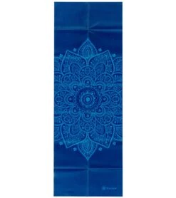 Gaiam Foldable Blue Sundial Printed Yoga Mat 68" 2mm -Swim Equip 5668995530920 bluesundial 3a