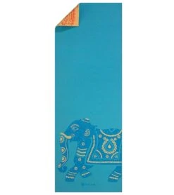 Gaiam Reversible Elephant Printed Yoga Mat 68" 6mm Extra Thick -Swim Equip 5668996448424 elephant 5a