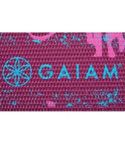 Gaiam Reversible Be Free Printed Yoga Mat 68" 6mm Extra Thick -Swim Equip 5668996743336 befree 6a
