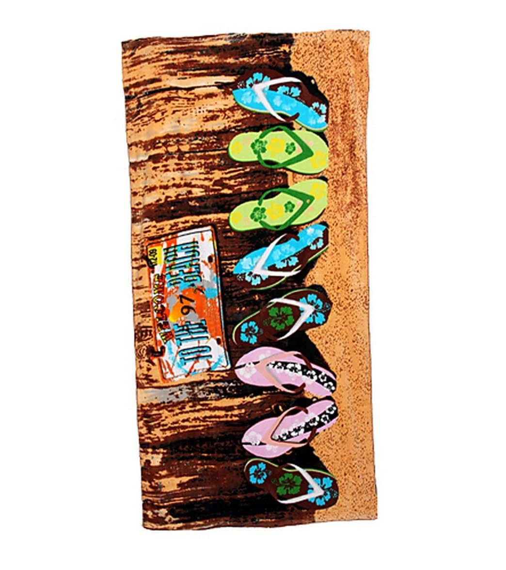 Beach Sandals Towel 1 Beach Sandals Towel