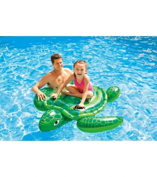 Intex Lil' Sea Turtle Ride-On Pool Float -Swim Equip 5686246965416 green 1a