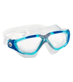 AQUASPHERE Vista Clear Lens Mask -Swim Equip 6215487979688 turquoisebluesilver 3a