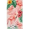 Dohler Flamingos & Flowers Ii Beach Towel 30”X 60”