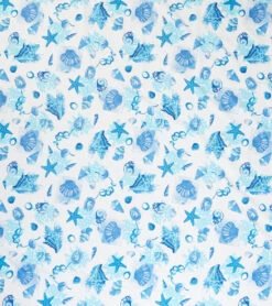 Dohler Design Sea Shells Blue Sand Free Beach Mat 79" X 79"