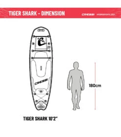 CRESSI Tiger Shark Multitask 10’2’’ Inflatable SUP Set -Swim Equip 6856350367912 greyblackcammo 9a