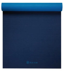 Gaiam 5mm Yoga Mat Longer/Wider -Swim Equip 7009120583848 navyblue 3a