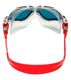 AQUASPHERE Vista Titanium Mirrored Lens Mask -Swim Equip 7473587716264 redtitaniummirroredlenswhitewithredstrap 3a