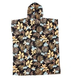 Rip Curl Women's Sun Dance Hooded Changing Poncho -Swim Equip 7787987665064 black 3a